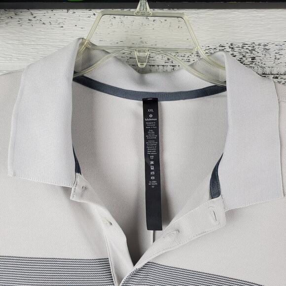 Lululemon Tech Pique Polo Shirt Men’s XXL New With Flaw Store Pull Activewear - Picture 2 of 11